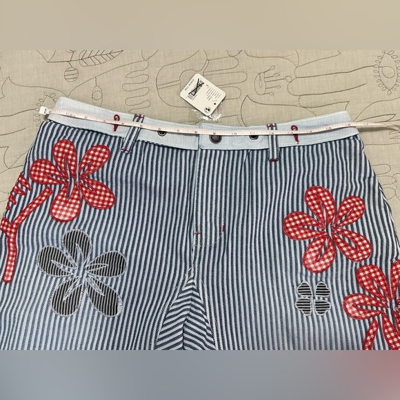 NWT We The Free Hot Tropics Cuffed Harem Pants 6 Striped Embroidered - Picture 8 of 13